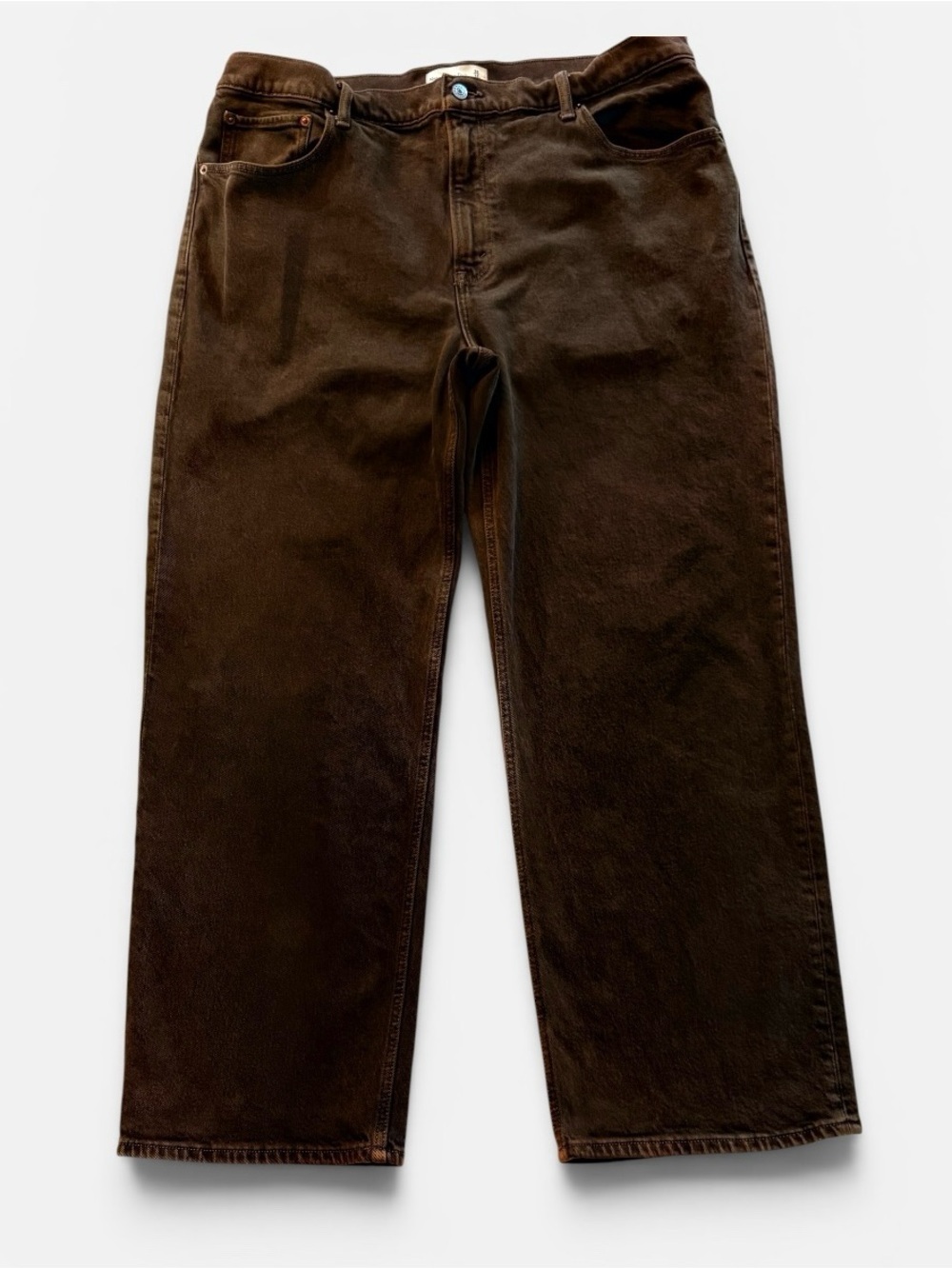 Abercrombie & Fitch 90s Relaxed Jean 16S Short High Rise Brown Plus Size